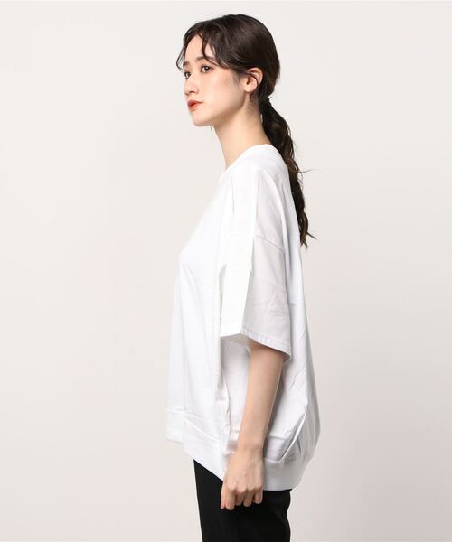 Munich(ミューニック)の「Munich(ミューニック)プレミアムコットンジャージー バックタックプルオーバー(Tシャツ/カットソー・レディース・ホワイト・FREE)」の3枚目の写真