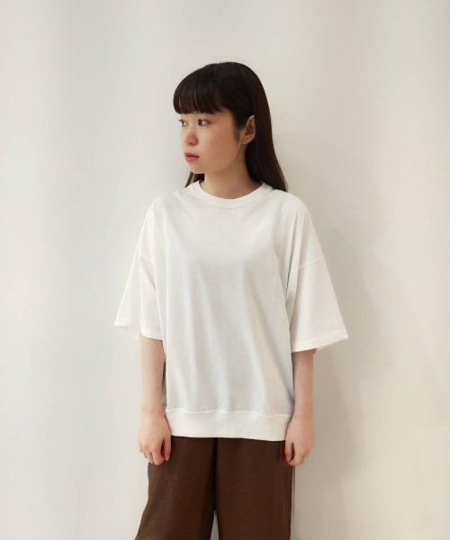 Munich(ミューニック)の「Munich(ミューニック)プレミアムコットンジャージー バックタックプルオーバー(Tシャツ/カットソー・レディース・ホワイト・FREE)」の1枚目の写真