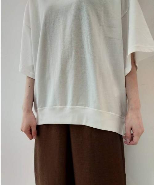 Munich(ミューニック)の「Munich(ミューニック)プレミアムコットンジャージー バックタックプルオーバー(Tシャツ/カットソー・レディース・ホワイト・FREE)」の6枚目の写真