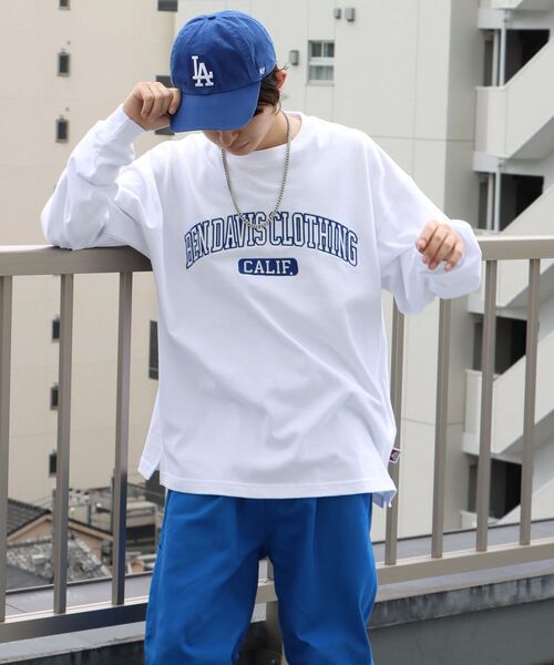 BEN DAVIS(ベンデイビス)の「【BEN DAVIS(ベンデイビス)】≪NAVAL別注≫ FRONT LOGO WAPPEN HEAVY LONG SLEEVE T / フロント ロゴワッペン ヘビーウェイト ロンT(Tシャツ/カットソー・メンズ・グリーン系その他/ホワイト/ネイビー・MEDIUM/LARGE/X-LARGE)」の15枚目の写真