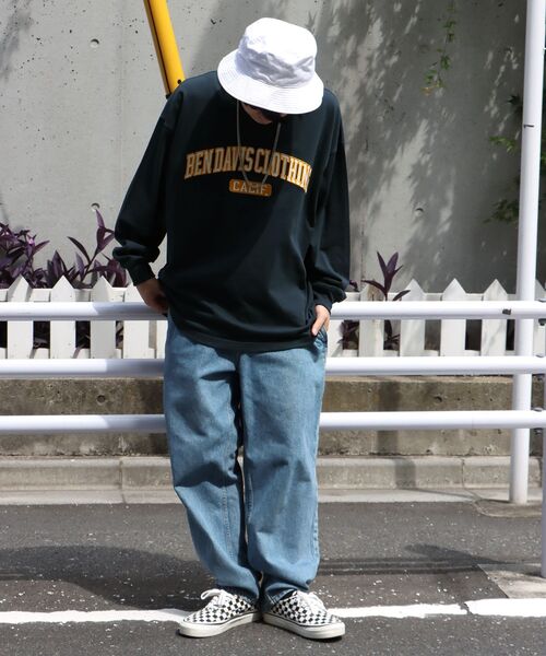 BEN DAVIS(ベンデイビス)の「【BEN DAVIS(ベンデイビス)】≪NAVAL別注≫ FRONT LOGO WAPPEN HEAVY LONG SLEEVE T / フロント ロゴワッペン ヘビーウェイト ロンT(Tシャツ/カットソー・メンズ・グリーン系その他/ホワイト/ネイビー・MEDIUM/LARGE/X-LARGE)」の8枚目の写真