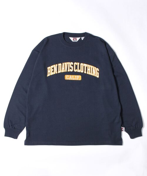 BEN DAVIS(ベンデイビス)の「【BEN DAVIS(ベンデイビス)】≪NAVAL別注≫ FRONT LOGO WAPPEN HEAVY LONG SLEEVE T / フロント ロゴワッペン ヘビーウェイト ロンT(Tシャツ/カットソー・メンズ・グリーン系その他/ホワイト/ネイビー・MEDIUM/LARGE/X-LARGE)」の5枚目の写真