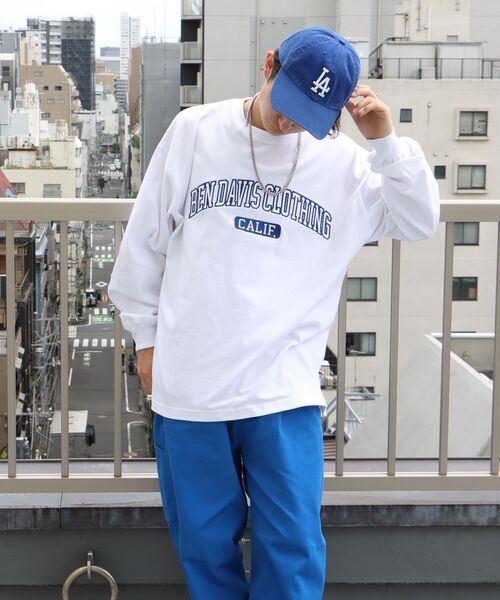 BEN DAVIS(ベンデイビス)の「【BEN DAVIS(ベンデイビス)】≪NAVAL別注≫ FRONT LOGO WAPPEN HEAVY LONG SLEEVE T / フロント ロゴワッペン ヘビーウェイト ロンT(Tシャツ/カットソー・メンズ・グリーン系その他/ホワイト/ネイビー・MEDIUM/LARGE/X-LARGE)」の10枚目の写真