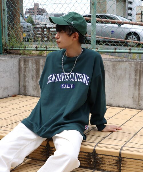 BEN DAVIS(ベンデイビス)の「【BEN DAVIS(ベンデイビス)】≪NAVAL別注≫ FRONT LOGO WAPPEN HEAVY LONG SLEEVE T / フロント ロゴワッペン ヘビーウェイト ロンT(Tシャツ/カットソー・メンズ・グリーン系その他/ホワイト/ネイビー・MEDIUM/LARGE/X-LARGE)」の13枚目の写真