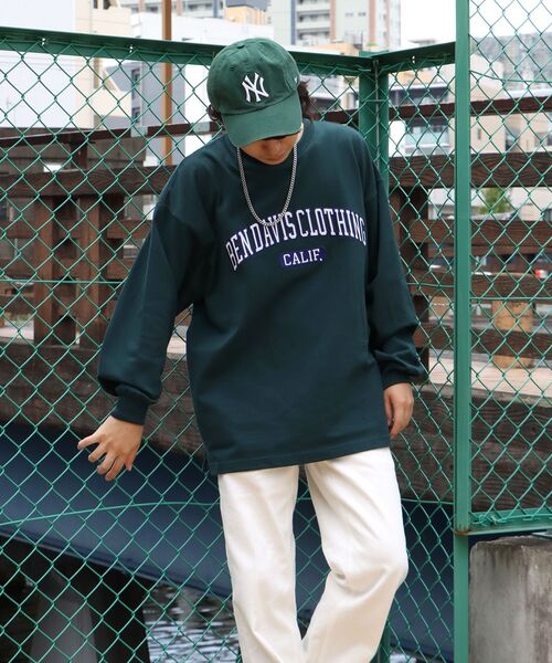 BEN DAVIS(ベンデイビス)の「【BEN DAVIS(ベンデイビス)】≪NAVAL別注≫ FRONT LOGO WAPPEN HEAVY LONG SLEEVE T / フロント ロゴワッペン ヘビーウェイト ロンT(Tシャツ/カットソー・メンズ・グリーン系その他/ホワイト/ネイビー・MEDIUM/LARGE/X-LARGE)」の7枚目の写真
