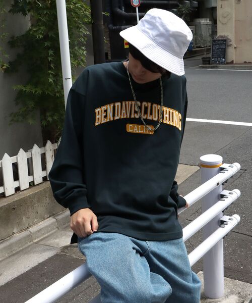 BEN DAVIS(ベンデイビス)の「【BEN DAVIS(ベンデイビス)】≪NAVAL別注≫ FRONT LOGO WAPPEN HEAVY LONG SLEEVE T / フロント ロゴワッペン ヘビーウェイト ロンT(Tシャツ/カットソー・メンズ・グリーン系その他/ホワイト/ネイビー・MEDIUM/LARGE/X-LARGE)」の18枚目の写真