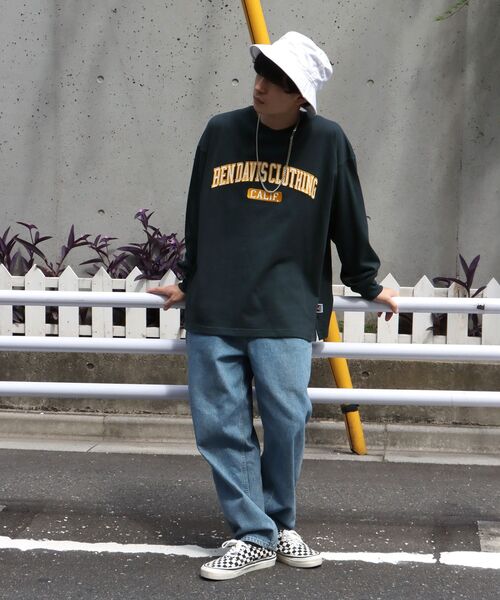 BEN DAVIS(ベンデイビス)の「【BEN DAVIS(ベンデイビス)】≪NAVAL別注≫ FRONT LOGO WAPPEN HEAVY LONG SLEEVE T / フロント ロゴワッペン ヘビーウェイト ロンT(Tシャツ/カットソー・メンズ・グリーン系その他/ホワイト/ネイビー・MEDIUM/LARGE/X-LARGE)」の14枚目の写真