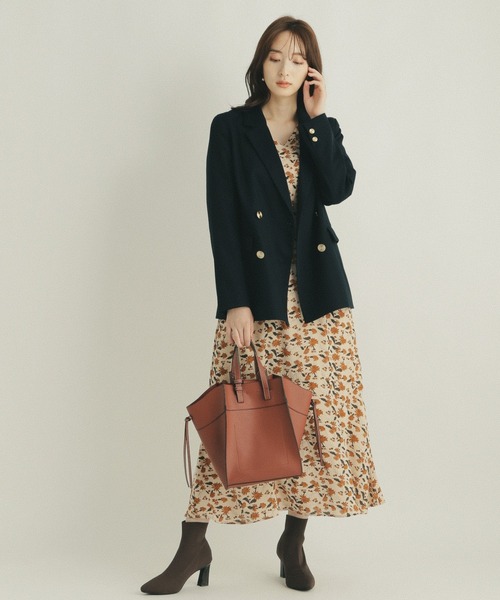 Andemiu（アンデミュウ）の「キンボタンＷジャケット219553（その他アウター・レディース・ベージュ/ネイビー/ベージュ系1・FREE）」の5枚目の写真