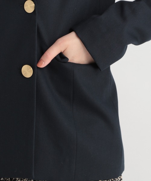 Andemiu（アンデミュウ）の「キンボタンＷジャケット219553（その他アウター・レディース・ベージュ/ネイビー/ベージュ系1・FREE）」の18枚目の写真