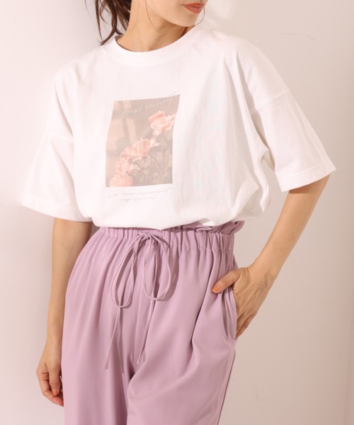 one after another NICE CLAUP(ワンアフターアナザーナイスクラップ)の「アソートビックTシャツ(Tシャツ/カットソー・レディース・ホワイト/オフホワイト/ホワイト系その他/チャコール・FREE)」の3枚目の写真