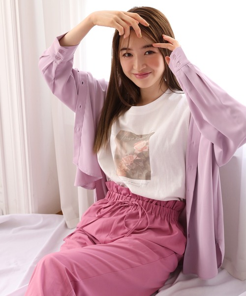 one after another NICE CLAUP(ワンアフターアナザーナイスクラップ)の「アソートビックTシャツ(Tシャツ/カットソー・レディース・ホワイト/オフホワイト/ホワイト系その他/チャコール・FREE)」の22枚目の写真