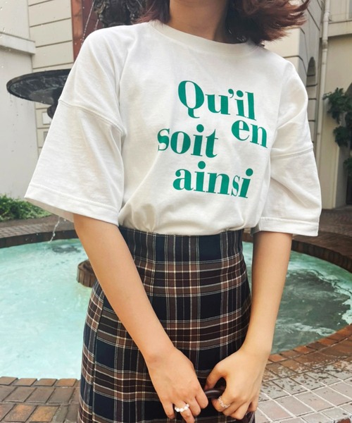 one after another NICE CLAUP(ワンアフターアナザーナイスクラップ)の「アソートビックTシャツ(Tシャツ/カットソー・レディース・ホワイト/オフホワイト/ホワイト系その他/チャコール・FREE)」の14枚目の写真