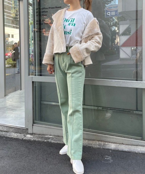 one after another NICE CLAUP(ワンアフターアナザーナイスクラップ)の「アソートビックTシャツ(Tシャツ/カットソー・レディース・ホワイト/オフホワイト/ホワイト系その他/チャコール・FREE)」の10枚目の写真