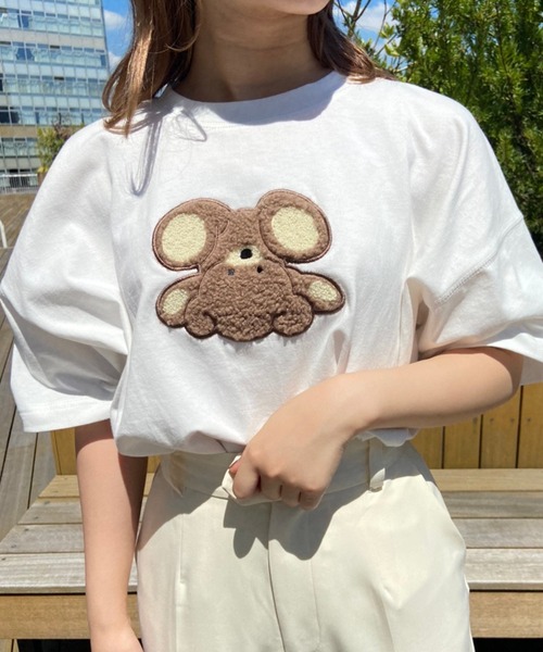 one after another NICE CLAUP(ワンアフターアナザーナイスクラップ)の「アソートビックTシャツ(Tシャツ/カットソー・レディース・ホワイト/オフホワイト/ホワイト系その他/チャコール・FREE)」の20枚目の写真