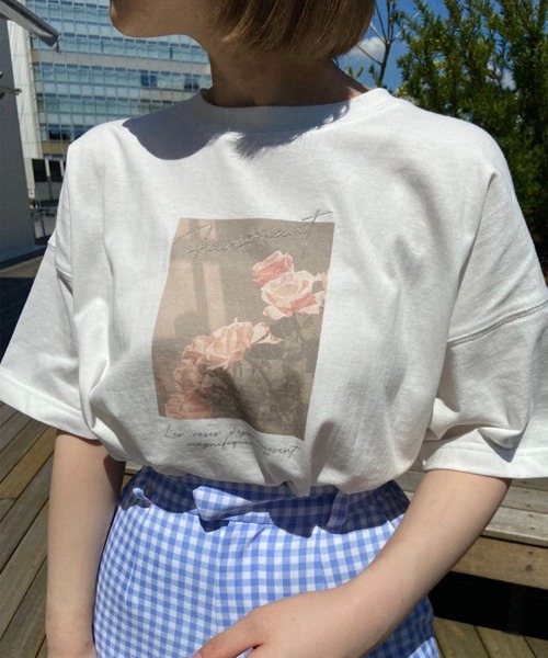one after another NICE CLAUP(ワンアフターアナザーナイスクラップ)の「アソートビックTシャツ(Tシャツ/カットソー・レディース・ホワイト/オフホワイト/ホワイト系その他/チャコール・FREE)」の15枚目の写真