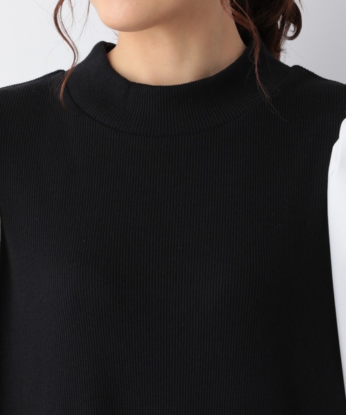 GLOBAL WORK(グローバルワーク)の「袖布帛ドッキングワンピース/215916(ワンピース・レディース・ブラック/グレー系その他6/ブラウン系その他6・FREE)」の15枚目の写真