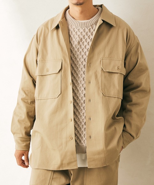 JOURNAL STANDARD relume（ジャーナルスタンダード　レリューム）の「【HOUSE HOLD / ハウスホールド】CPO ワークシャツジャケット（ブルゾン・メンズ・ブラック/カーキ/ベージュ・2/3/4/1）」の18枚目の写真