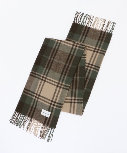 ikka（イッカ）の「カシミヤタッチチェックマフラー（マフラー・レディース・ネイビー/グレー/オフホワイト/イエロー/グリーン・FREE）」の13枚目の写真