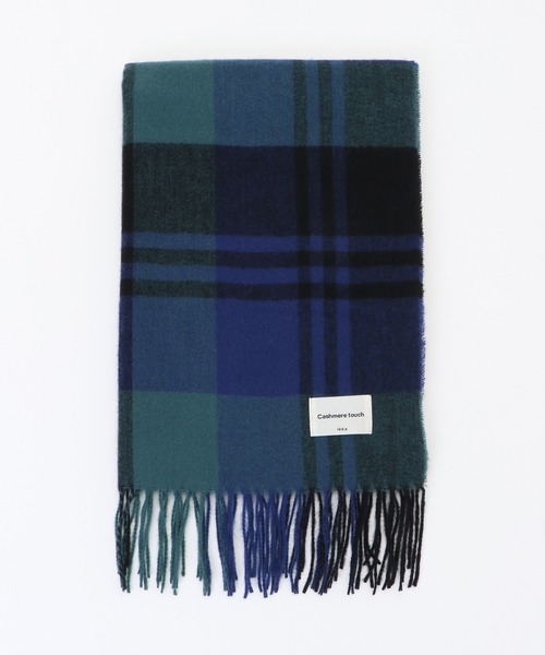 ikka（イッカ）の「カシミヤタッチチェックマフラー（マフラー・レディース・ネイビー/グレー/オフホワイト/イエロー/グリーン・FREE）」の17枚目の写真