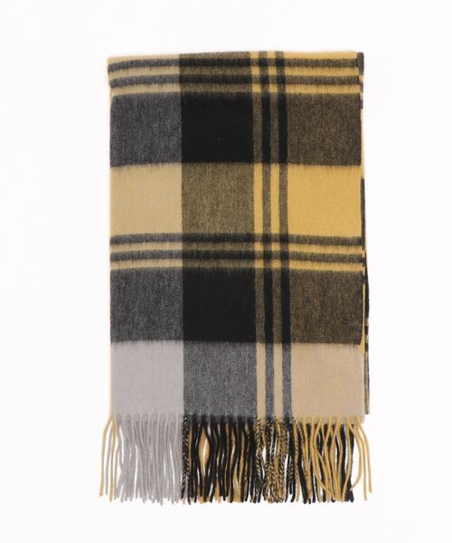 【セール】カシミヤ混ブロックチェックストール（ストール/ショール）｜AVALON(U.Q)（アバロン） 5,218円