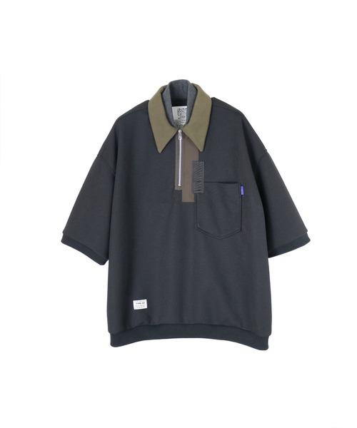 elephant TRIBAL fabrics（エレファントトライバルファブリックス）の「elephant TRIBAL fabrics CONVENIENCE DOUBLE COLLAR POLO SHIRT（ポロシャツ・メンズ・ベージュ/ブラック・FREE）」の3枚目の写真