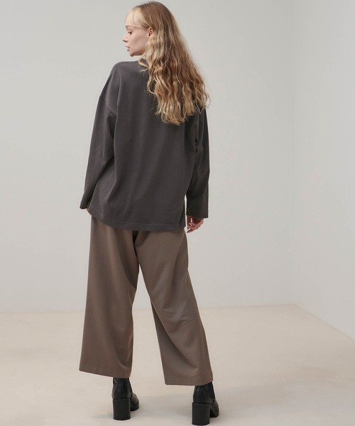 CLEL(クレイル)の「【CLEL】Loose Sleeve Over Long Tee / ルーズスリーブオーバーロングTシャツ(Tシャツ/カットソー・メンズ・ホワイト/チャコールグレー/グレイッシュベージュ・S/M/XS)」の19枚目の写真
