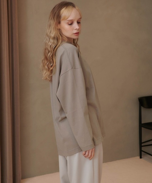 CLEL(クレイル)の「【CLEL】Loose Sleeve Over Long Tee / ルーズスリーブオーバーロングTシャツ(Tシャツ/カットソー・メンズ・ホワイト/チャコールグレー/グレイッシュベージュ・S/M/XS)」の15枚目の写真