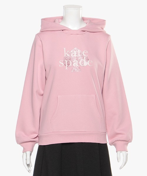ガールズ グリッタースペードロゴフーディー