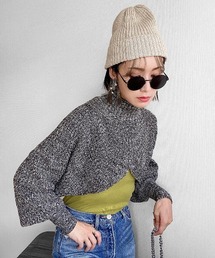 StyleSea | ハイネックアームウォーマーニット プルオーバー(ニット/セーター)