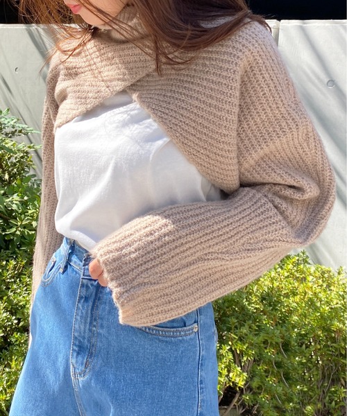 StyleSea（スタイルシー）の「ハイネックアームウォーマーニット プルオーバー（ニット/セーター・レディース・グレー/アイボリー/ブラック/グレイッシュベージュ/ベージュ系/イエロー系/チャコール・FREE/MEDIUM）」の19枚目の写真