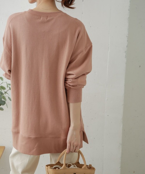 URBAN RESEARCH DOORS（アーバンリサーチドアーズ）の「『UR TECH』スウェットチュニック（スウェット・レディース・ライトベージュ/ネイビー/ピンク・ONE）」の16枚目の写真