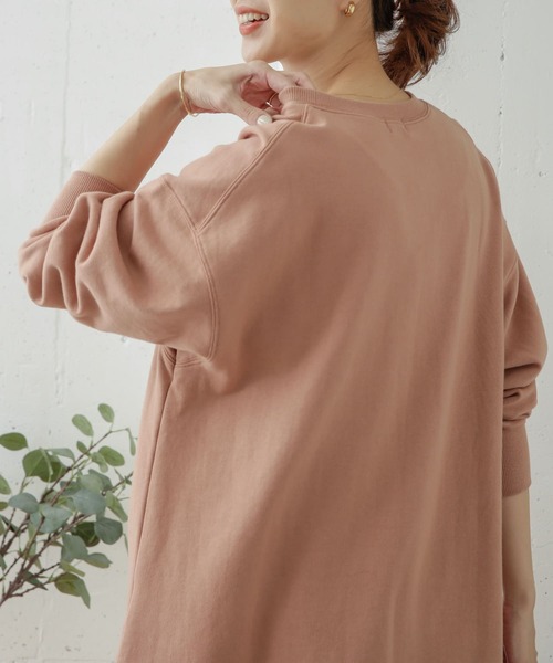 URBAN RESEARCH DOORS（アーバンリサーチドアーズ）の「『UR TECH』スウェットチュニック（スウェット・レディース・ライトベージュ/ネイビー/ピンク・ONE）」の17枚目の写真