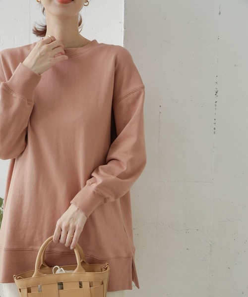 URBAN RESEARCH DOORS（アーバンリサーチドアーズ）の「『UR TECH』スウェットチュニック（スウェット・レディース・ライトベージュ/ネイビー/ピンク・ONE）」の19枚目の写真