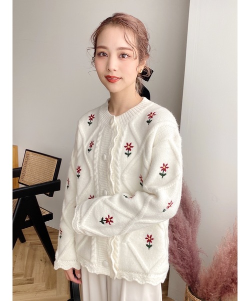 JUMELLE(ジュメロ)の「フラワー刺繍カーディガン(カーディガン/ボレロ・レディース・アイボリー・FREE)」の18枚目の写真