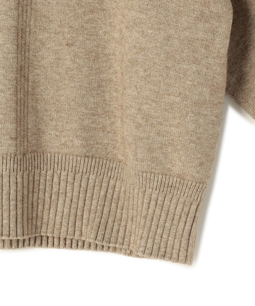 ReNorm（リノーム）の「センターリブハイネックニット（ニット/セーター・レディース・パープル/ライトベージュ・フリー）」の17枚目の写真