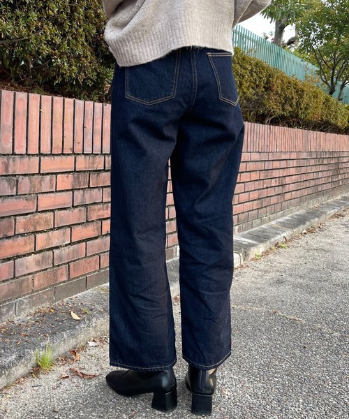 INTER FACTORY(インターファクトリー)の「ファッションインフルエンサー aiko - ハイウエストデニムパンツ made in INTER FACTORY(デニムパンツ・レディース・ネイビー・SMALL/MEDIUM)」の6枚目の写真