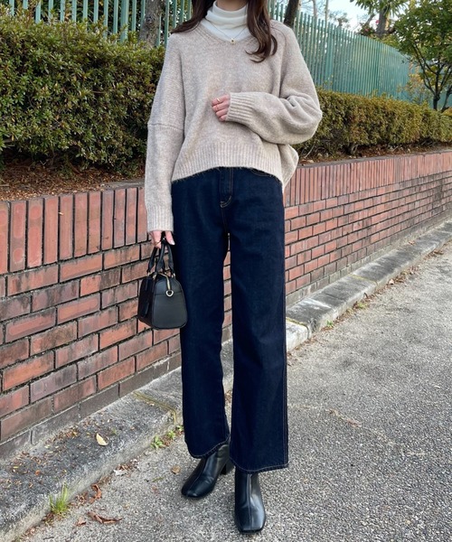 INTER FACTORY(インターファクトリー)の「ファッションインフルエンサー aiko - ハイウエストデニムパンツ made in INTER FACTORY(デニムパンツ・レディース・ネイビー・SMALL/MEDIUM)」の7枚目の写真