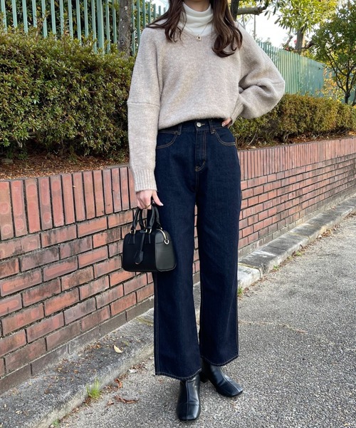 INTER FACTORY(インターファクトリー)の「ファッションインフルエンサー aiko - ハイウエストデニムパンツ made in INTER FACTORY(デニムパンツ・レディース・ネイビー・SMALL/MEDIUM)」の8枚目の写真