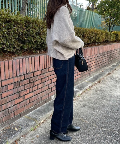 INTER FACTORY(インターファクトリー)の「ファッションインフルエンサー aiko - ハイウエストデニムパンツ made in INTER FACTORY(デニムパンツ・レディース・ネイビー・SMALL/MEDIUM)」の11枚目の写真