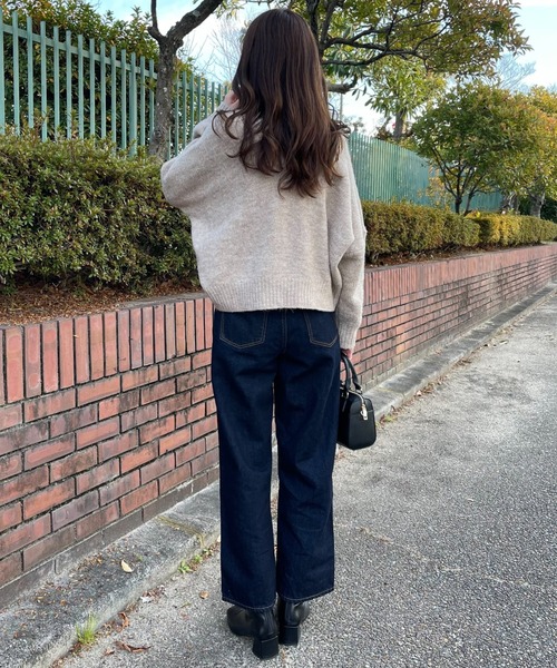 INTER FACTORY(インターファクトリー)の「ファッションインフルエンサー aiko - ハイウエストデニムパンツ made in INTER FACTORY(デニムパンツ・レディース・ネイビー・SMALL/MEDIUM)」の13枚目の写真