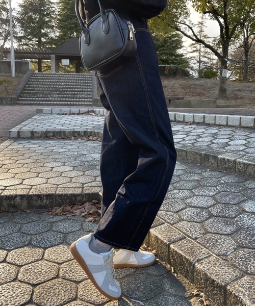 INTER FACTORY(インターファクトリー)の「ファッションインフルエンサー aiko - ハイウエストデニムパンツ made in INTER FACTORY(デニムパンツ・レディース・ネイビー・SMALL/MEDIUM)」の17枚目の写真