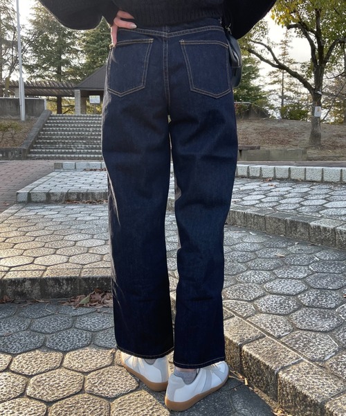 INTER FACTORY(インターファクトリー)の「ファッションインフルエンサー aiko - ハイウエストデニムパンツ made in INTER FACTORY(デニムパンツ・レディース・ネイビー・SMALL/MEDIUM)」の18枚目の写真