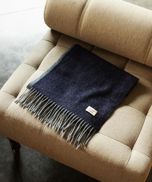 green label relaxing（グリーンレーベルリラクシング）の「カシミヤ リバー ソリッド マフラー（マフラー・メンズ・ワインレッド/ダークブラウン/ダークグレー/ネイビー/オリーブ/ベージュ/ブラック・FREE）」の6枚目の写真