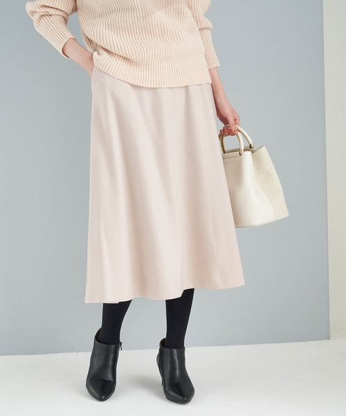 ROPE' PICNIC（ロペピクニック）の「【人気ブロガーAkaneさんコラボ】【emur】ジャージーマーメイドフレアスカート（スカート・レディース・ベージュ系その他2/グリーン/ピンク系その他2・36/38/40）」の3枚目の写真