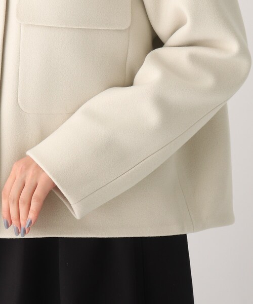 AG by aquagirl（エージーバイアクアガール）の「◆ライトジャージメルトンノーカラーブルゾン【WEB限定サイズ】（ブルゾン・レディース・ブラック/ナチュラル/ブラウン系その他・36/38/40）」の8枚目の写真