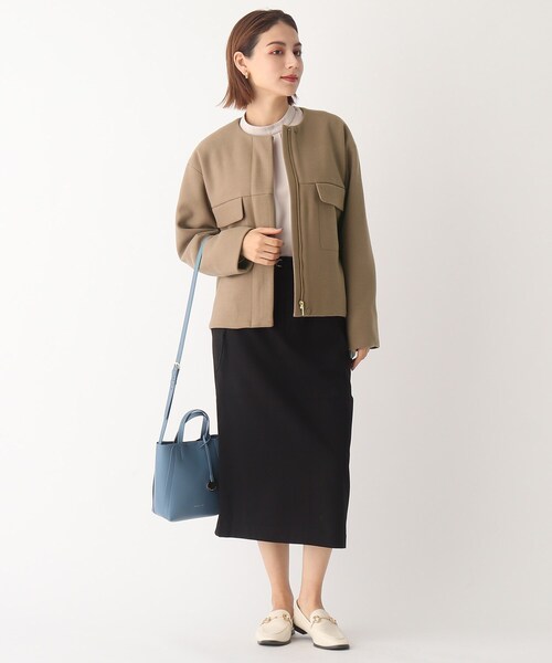 AG by aquagirl（エージーバイアクアガール）の「◆ライトジャージメルトンノーカラーブルゾン【WEB限定サイズ】（ブルゾン・レディース・ブラック/ナチュラル/ブラウン系その他・36/38/40）」の15枚目の写真