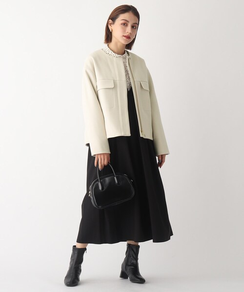 AG by aquagirl（エージーバイアクアガール）の「◆ライトジャージメルトンノーカラーブルゾン【WEB限定サイズ】（ブルゾン・レディース・ブラック/ナチュラル/ブラウン系その他・36/38/40）」の16枚目の写真