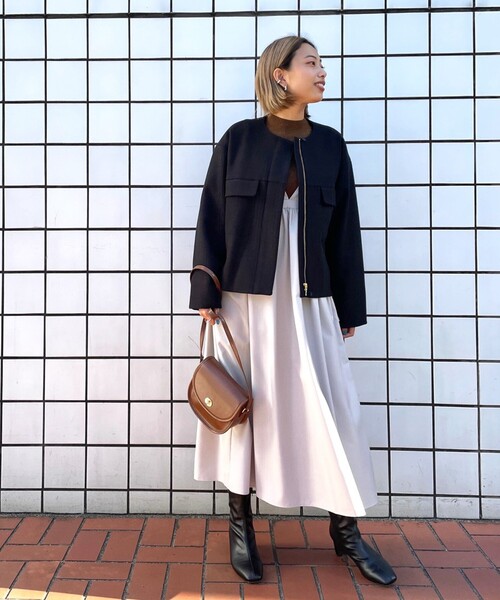 AG by aquagirl（エージーバイアクアガール）の「◆ライトジャージメルトンノーカラーブルゾン【WEB限定サイズ】（ブルゾン・レディース・ブラック/ナチュラル/ブラウン系その他・36/38/40）」の17枚目の写真