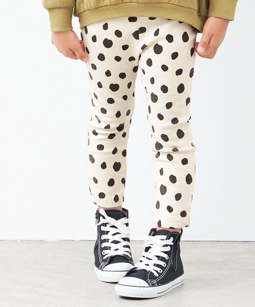 BREEZE（ブリーズ）の「/あったか総柄スタメンパンツ_裏起毛 9分丈（その他パンツ・キッズ・ブラック/ネイビー/アイボリー/チャコール/キャメル・110/80/90/130/100/120）」の2枚目の写真