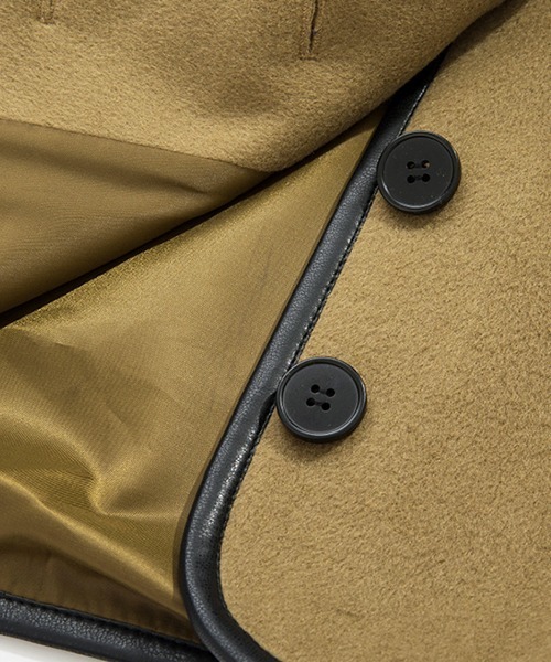 Fano Studios(ファノ ストゥディオズ)の「【Fano Studios】Leather piping collarless short jacket FD21W130(ノーカラージャケット・レディース・ブラウン・M/S/L)」の16枚目の写真